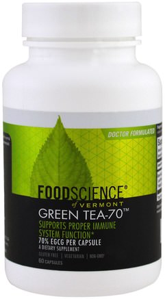 Green Tea-70, 60 Capsules by FoodScience-Kosttillskott, Antioxidanter, Grönt Te