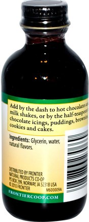 Coffee Flavor, Alcohol-Free, 2 fl oz (59 ml) by Frontier Natural Products-Mat, Sötningsmedel