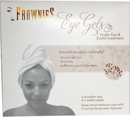 Eye Gels, Under Eye & Eyelid Treatment, 3 Reusable Sets by Frownies-Skönhet, Ögon Krämer
