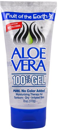 Aloe Vera 100% Gel, 6 oz (170 g) by Fruit of the Earth-Bad, Skönhet, Aloe Vera Lotion Kräm Gel