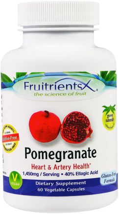 Pomegranate, 60 Veggie Caps by Fruitrients-Kosttillskott, Antioxidanter, Granatäpple Juice Extrakt