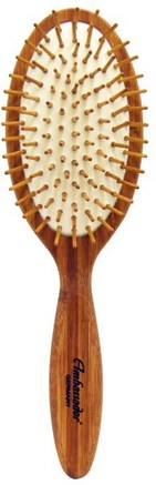 Ambassador Hairbrushes, Bamboo, Large Oval/Wood Pins, 1 Brush by Fuchs Brushes-Bad, Skönhet, Hårborstar