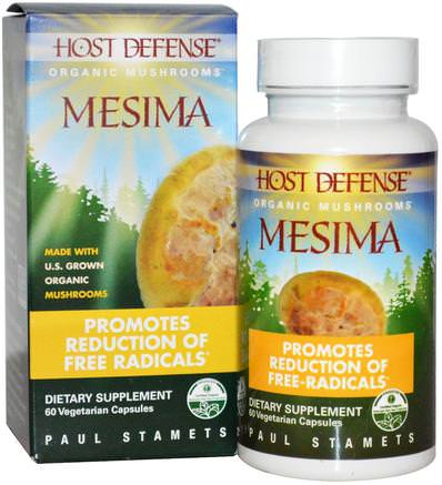 Host Defense, Mesima, 60 Veggie Caps by Fungi Perfecti-Kosttillskott, Medicinska Svampar, Sjöng Hwang Svamp