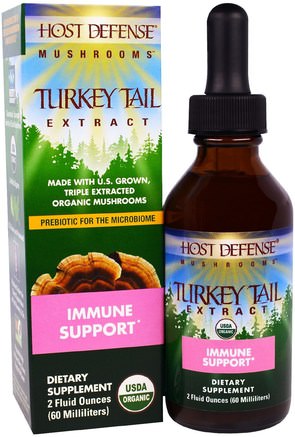 Host Defense Mushrooms, Organic Turkey Tail Extract, Immune Support, 2 fl oz (60 ml) by Fungi Perfecti-Hälsa, Immunförsvar