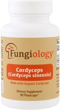 Full-Spectrum Cordyceps Sinensis (Cordyceps), Certified Organic Cellular Support, 90 Veggie Plantcaps by Fungiology-Kosttillskott, Medicinska Svampar, Svampkapslar, Adaptogen