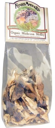 Organic Mushroom Medley, 1 oz (28 g) by FungusAmongUs-Mat, Konserver, Konserverade Grönsaker, Kosttillskott, Medicinska Svampar