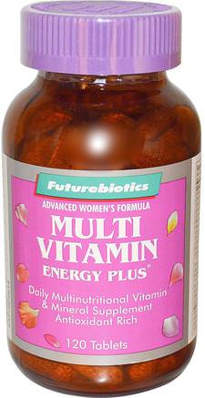 Advanced Womans Formula, Multi Vitamin Energy Plus, 120 Tablets by FutureBiotics-Vitaminer, Kvinnor Multivitaminer