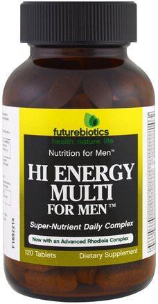 Hi Energy Multi, For Men, 120 Tablets by FutureBiotics-Vitaminer, Män Multivitaminer, Energi