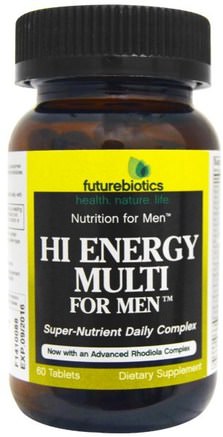 Hi Energy Multi, For Men, 60 Tablets by FutureBiotics-Vitaminer, Män Multivitaminer, Energi