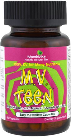 M.V. Teen, 90 Capsules by FutureBiotics-Vitaminer, Multivitaminer, Barn Multivitaminer