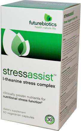 Stressassist, 60 Veggie Caps by FutureBiotics-Hälsa, Anti Stress