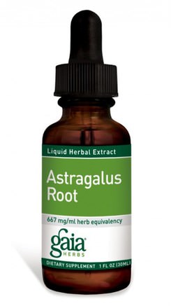 Astragalus Root, 1 fl oz (30 ml) by Gaia Herbs-Kosttillskott, Adaptogen, Kall Influensa Och Viral Astragalusvätska