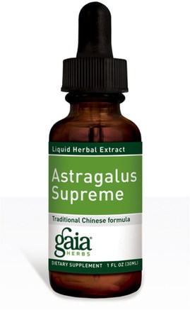 Astragalus Supreme, 1 fl oz (30 ml) by Gaia Herbs-Kosttillskott, Adaptogen, Kall Influensa Och Viral Astragalusvätska