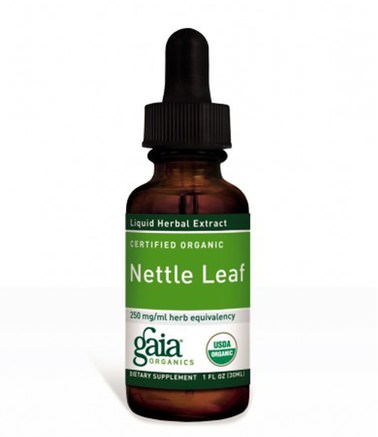 Certified Organic Nettle Leaf, 1 fl oz (30 ml) by Gaia Herbs-Örter, Nässlor Stinging, Nässla Rot