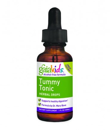 Kids, Tummy Tonic Herbal Drops, Alcohol-Free Formula, 1 fl oz (30 ml) by Gaia Herbs-Barns Hälsa, Kosttillskott Barn, Barns Växtbaserade Läkemedel