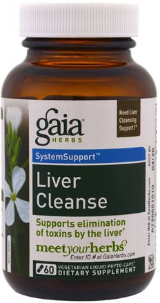Liver Cleanse, 60 Vegetarian Liquid Phyto-Caps by Gaia Herbs-Hälsa, Detox