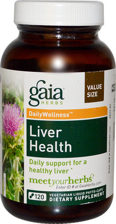 Liver Health, 120 Vegetarian Liquid Phyto-Caps by Gaia Herbs-Hälsa, Leverstöd