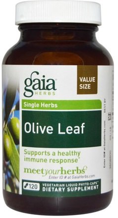 Olive Leaf, 120 Vegetarian Liquid Phyto-Caps by Gaia Herbs-Hälsa, Kall Influensa Och Viral, Olivblad, Kall Och Influensa