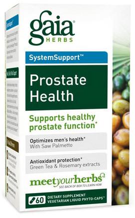 Prostate Health, 60 Vegetarian Liquid Phyto-Caps by Gaia Herbs-Hälsa, Män, Prostata