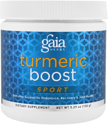 Turmeric Boost, Sport, 5.29 oz (150 g) by Gaia Herbs-Kosttillskott, Antioxidanter, Curcumin, Gurkmeja