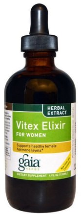 Vitex Elixir, For Women, 4 fl oz (120 ml) by Gaia Herbs-Örter, Kysk Bär