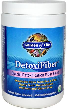 DetoxiFiber, Special Detoxification Fiber Blend, 300 g by Garden of Life-Kosttillskott, Fiber