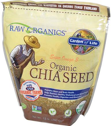 Organic Chia Seed, 12 oz (340 g) by Garden of Life-Kosttillskott, Efa Omega 3 6 9 (Epa Dha), Chia Frön