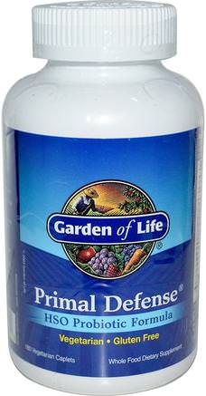 Primal Defense, HSO Probiotic Formula, 180 Vegetarian Caplets by Garden of Life-Kosttillskott, Probiotika, Stabiliserade Probiotika