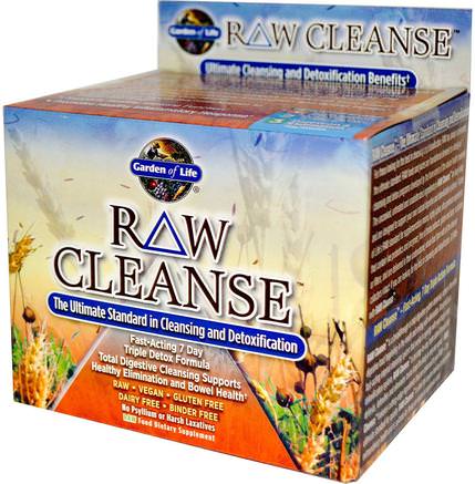 RAW Cleanse, The Ultimate Standard in Cleansing and Detoxification, 3 Part Program, 3 Step Kit by Garden of Life-Hälsa, Detox