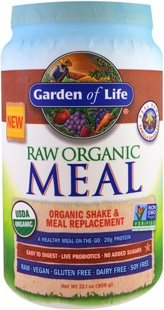 RAW Meal, Organic Shake and Meal Replacement, Vanilla Spiced Chai, 32.1 oz (909 g) by Garden of Life-Kosttillskott, Måltid Ersättning Skakningar