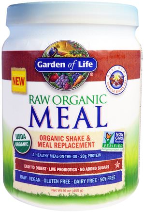 RAW Organic Meal, Shake and Meal Replacement, Vanilla Spiced Chai, 16 oz (455 g) by Garden of Life-Kosttillskott, Måltid Ersättning Skakningar