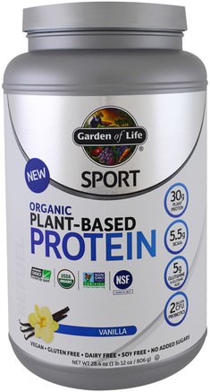 Sport, Organic Plant-Based Protein, Refuel, Vanilla, 28.4 oz (806 g) by Garden of Life-Sport, Kosttillskott, Sportprotein