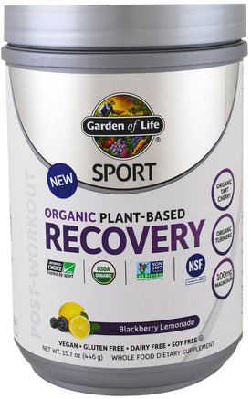 Sport, Organic Plant-Based Recovery, Blackberry Lemonade, 15.7 oz (446 g) by Garden of Life-Sport, Sport