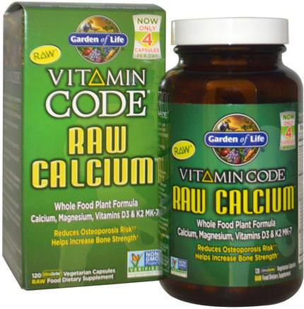 Vitamin Code, Raw Calcium, 120 UltraZorbe Vegetarian Capsules by Garden of Life-Kosttillskott, Mineraler, Kalcium