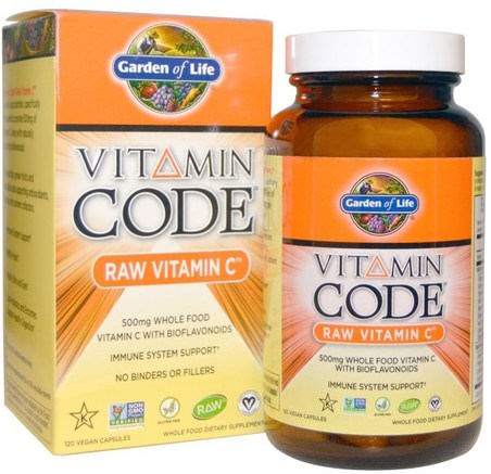 Vitamin Code, Raw Vitamin C, 120 Vegan Capsules by Garden of Life-Vitaminer, Vitamin C