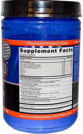SuperPump Max, The Ultimate Pre-Workout Supplement, Refreshing Orange, 1.41 lbs (640 g) by Gaspari Nutrition-Sport, Träning
