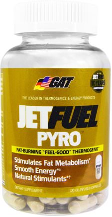 JetFuel Pyro, Fat-Burning Thermogenic, 120 Oil-Infused Capsules by GAT-Hälsa, Energi, Viktminskning, Kost, Fettbrännare