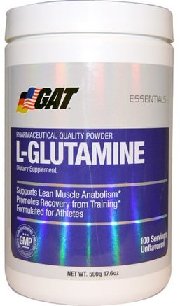 L-Glutamine, Unflavored, 17.6 oz (500 g) by GAT-Sport, Muskel