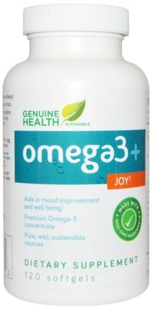 Omega3 + Joy, 120 Softgels by Genuine Health Corporation-Hälsa, Humör