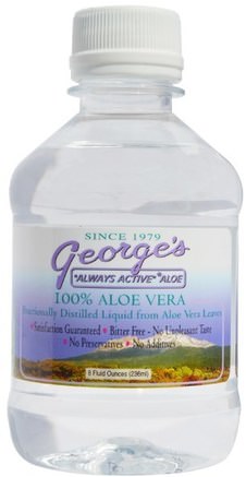 100% Aloe Vera Liquid, 8 fl oz (236 ml) by Georges Aloe Vera-Kosttillskott, Aloe Vera, Aloe Vera Flytande, Mat, Kaffe Te Och Drycker, Fruktjuicer