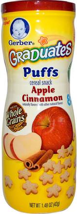 Graduates Puffs, Apple Cinnamon, 1.48 oz (42 g) by Gerber-Barns Hälsa, Barnfodring, Akademiker, Puffar