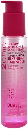 2Chic, Ultra-Luxurious Super Potion Silkening Hair Serum, Cherry Blossom & Rose Petals, 2.75 fl oz (81 ml) by Giovanni-Bad, Skönhet, Hår, Hårbotten