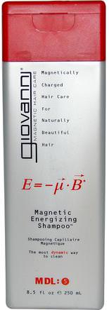 Magnetic Energizing Shampoo, 8.5 fl oz (250 ml) by Giovanni-Bad, Skönhet, Schampo, Hår, Hårbotten, Balsam