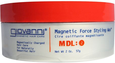 Magnetic Force Styling Wax, MDL: 2, 2 oz (57 g) by Giovanni-Bad, Skönhet, Hår Styling Gel
