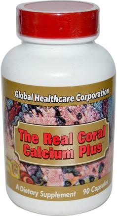 The Real Coral Calcium Plus, 90 Capsules by Global Healthcare-Kosttillskott, Mineraler, Kalcium, Korallkalcium