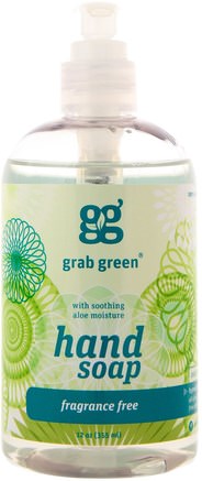 Hand Soap, Fragrance Free, 12 oz (355 ml) by GrabGreen-Bad, Skönhet, Tvål
