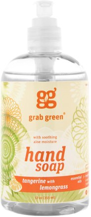 Hand Soap, Tangerine with Lemongrass, 12 oz (355 ml) by GrabGreen-Bad, Skönhet, Tvål