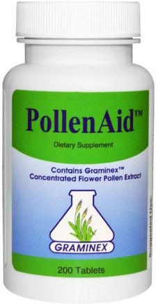 PollenAid, 200 Tablets by Graminex-Örter, Blomma Pollen Extrakt