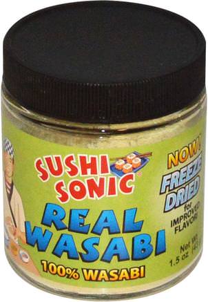 Sushi Sonic, Real 100% Wasabi, 1.5 oz (43 g) by Great Eastern Sun-Hälsa, Detox, Wasabi, Mat, Såser Och Marinader