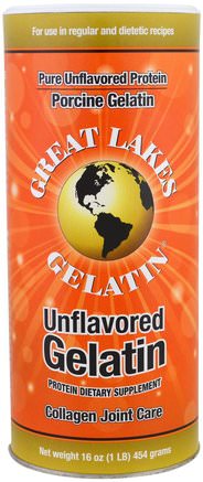 Porcine Gelatin, Collagen Joint Care, Unflavored, 16 oz (454 g) by Great Lakes Gelatin Co.-Mat, Keto Vänlig, Ben, Osteoporos, Kollagen